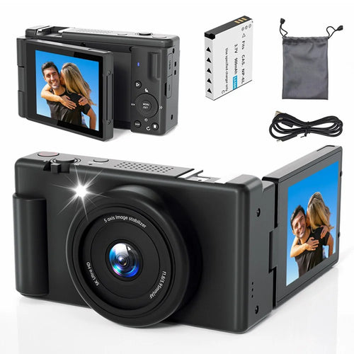 FC003 2.8 Inch IPS Digital Camera 1200W HD CCD Camera with WiFi 18X Zoom for Photography  /  Videography - Black - 1