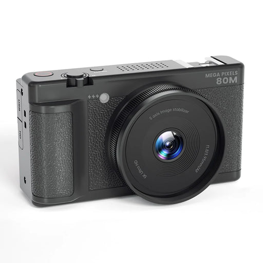 FC003W 2.8 Inch IPS Screen Digital Camera 270-Degree Flip Camera 5K HD Video Recording WiFi Version - Black - 2