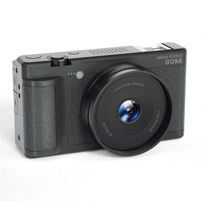 FC003W 2.8 Inch IPS Screen Digital Camera 270-Degree Flip Camera 5K HD Video Recording WiFi Version - Black - 2