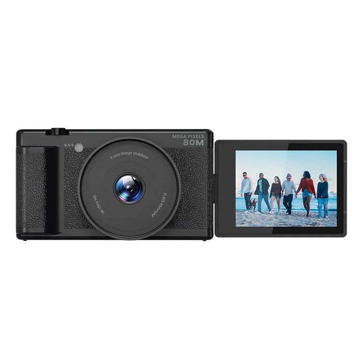 FC003W 2.8 Inch IPS Screen Digital Camera 270-Degree Flip Camera 5K HD Video Recording WiFi Version - Black - 6