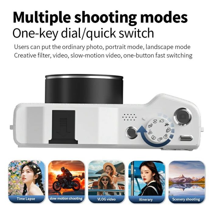 ORDRO Q3 3.5 Inch Touchscreen Digital Camcorder Dual Lens 18x Digital Zoom HD Video Recorder CCD - White - 7