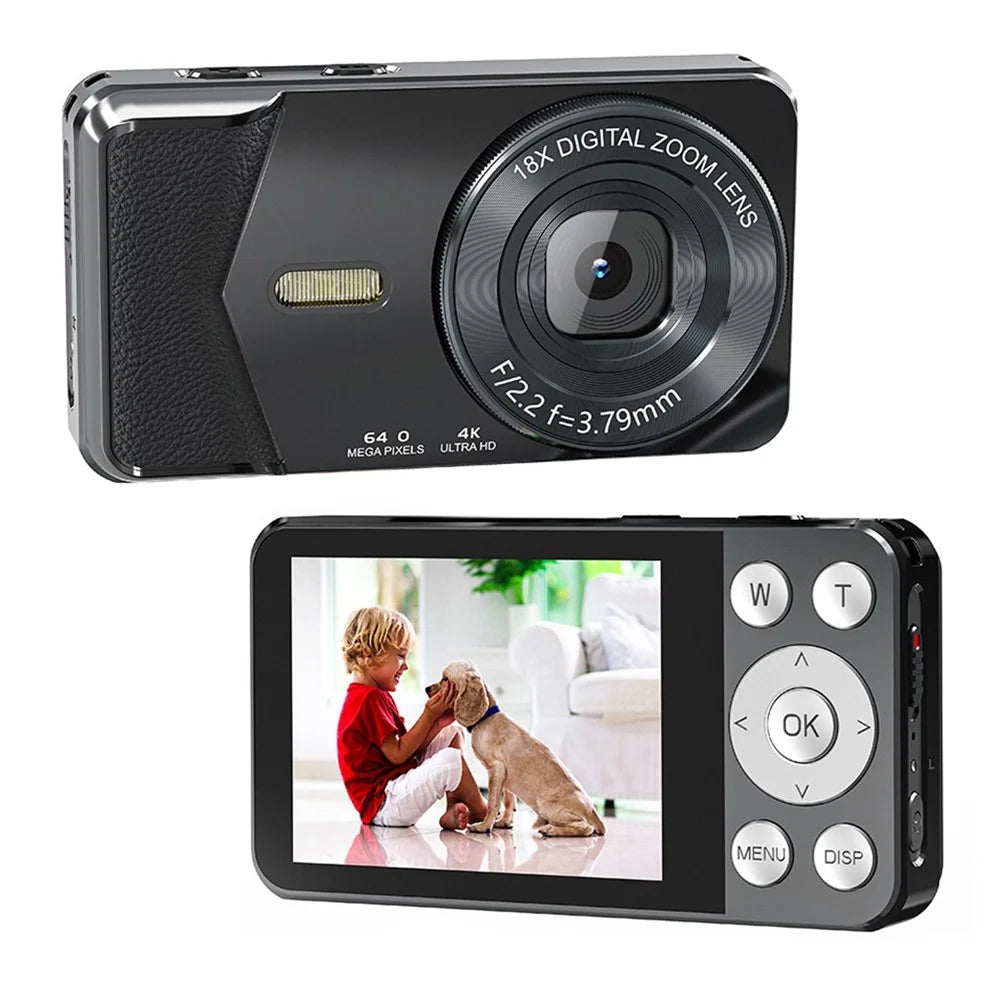 A59 2.8 Inch IPS Screen 20MP Digital Camera Portable HD Video Recorder 18X Zoom CCD for Beginners - Black - 1