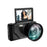 A65 3.0 inch 18X Digital Zoom Flip Screen Mirrorless Camera 20MP Student CCD Digital Camera with External Lens - Black - 3