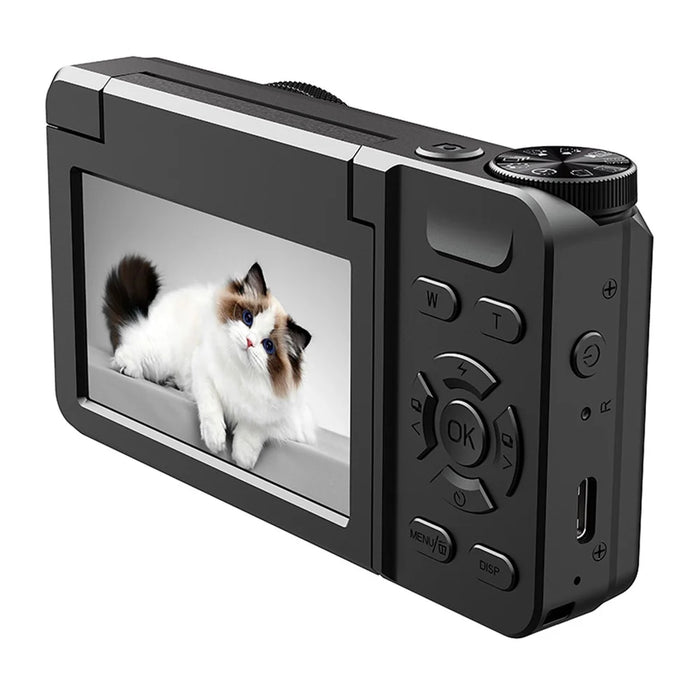 A67B 20MP True Pixels CCD Digital Camera 3.0 inch IPS Flip Screen Camera with 4K Video and 18X Digital Zoom - Black - 1