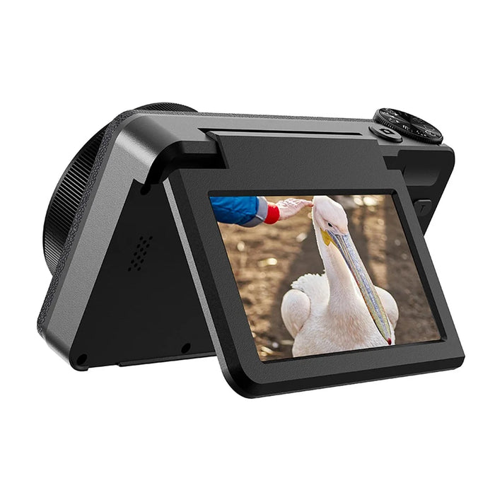 A67B 20MP True Pixels CCD Digital Camera 3.0 inch IPS Flip Screen Camera with 4K Video and 18X Digital Zoom - Black - 3