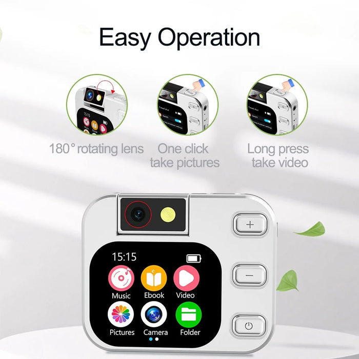 X19 2.0 Inch Touch Screen Digital Camera with Flip Lens HD Photo Video Recording MP3 Player - 4