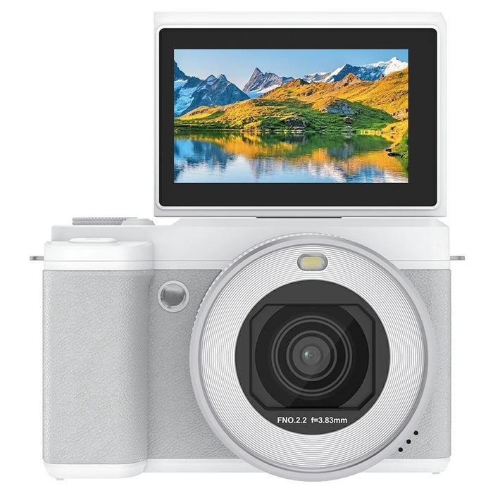 X7 3.0 Inch Flip Screen WiFi Digital Camera 5K HD Dual Lens 18X Digital Zoom Video Recording Cam - Silver - 1