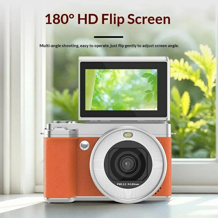 X7 3.0 Inch Flip Screen WiFi Digital Camera 5K HD Dual Lens 18X Digital Zoom Video Recording Cam - Silver - 6