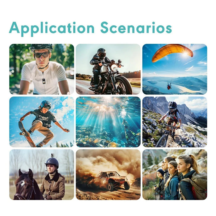 SAW10 4K Action Camera without TF Card 1.3 Inch Touch Screen Portable Thumb Camera Video Recorder for Sports - Black - 5