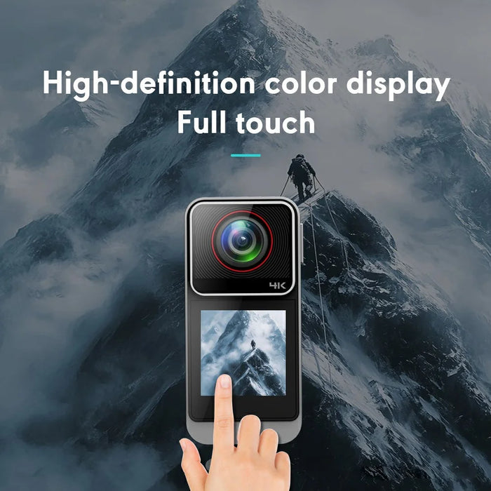 SAW10 4K Action Camera without TF Card 1.3 Inch Touch Screen Portable Thumb Camera Video Recorder for Sports - Black - 6