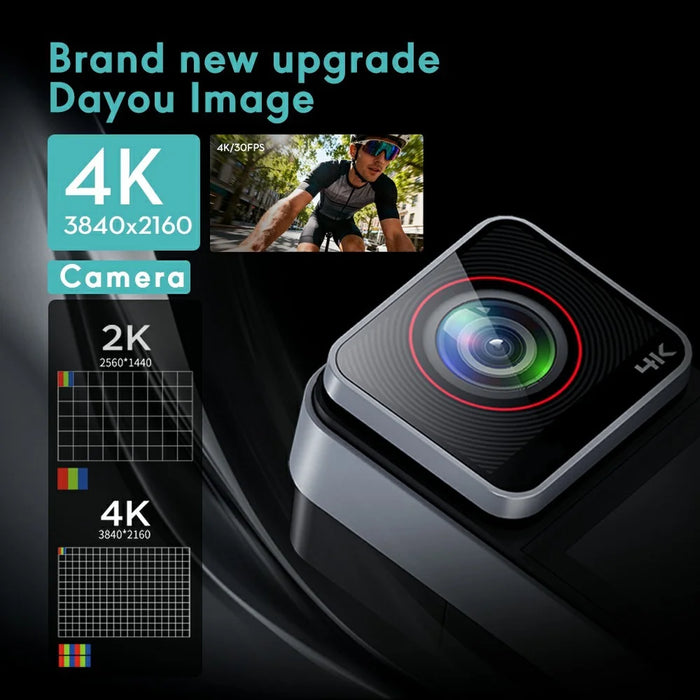 SAW10 4K Thumb Action Camera with 32GB TF Card Dual Touch Screen Mini Sport Camera Video Recorder - Black - 3
