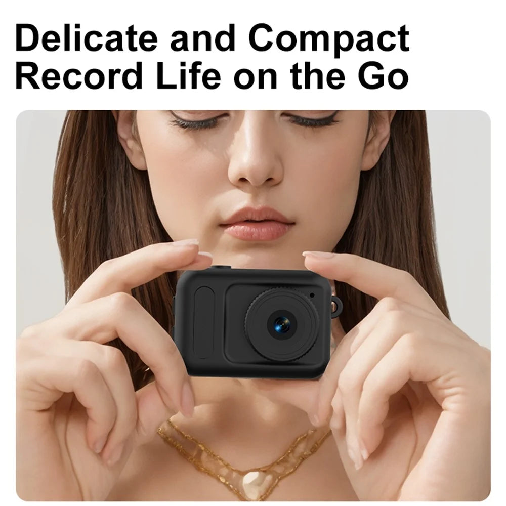 AC06 Mini Digital Camera 0.96 Inch HD Screen 1080P Thumb Camera Video Recorder CCD - Black - 6