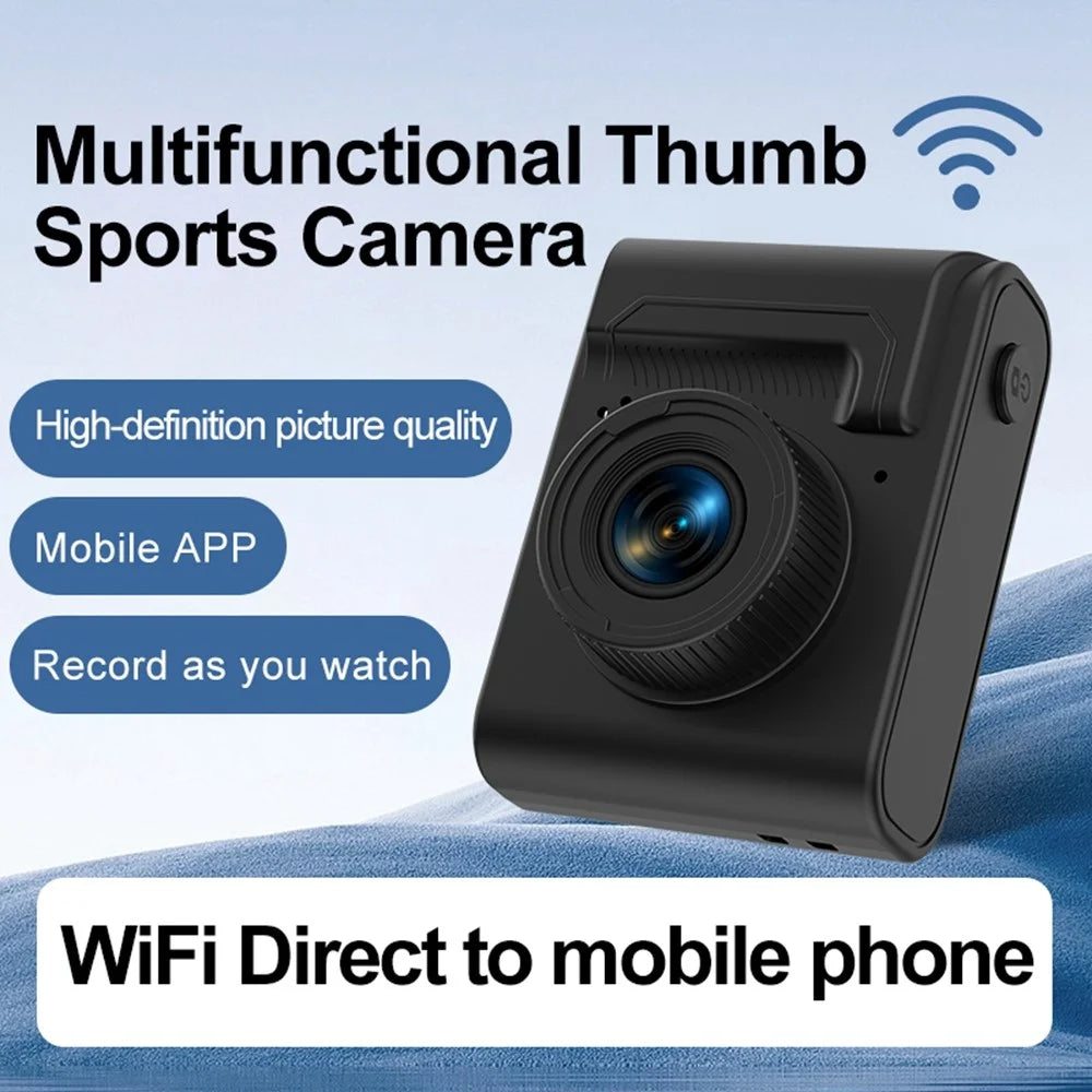 AC07 1.54 Inch HD Screen Camera CCD Video Recording Thumb Camera Mini Digital Camcorder Support WiFi Transfer - Black - 2