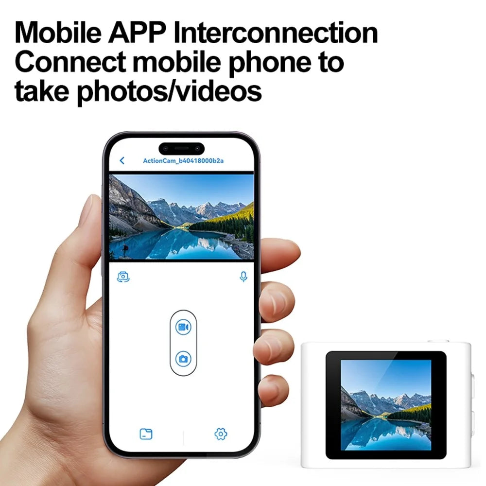 AC07 1.54 Inch HD Screen Camera CCD Video Recording Thumb Camera Mini Digital Camcorder Support WiFi Transfer - Black - 7