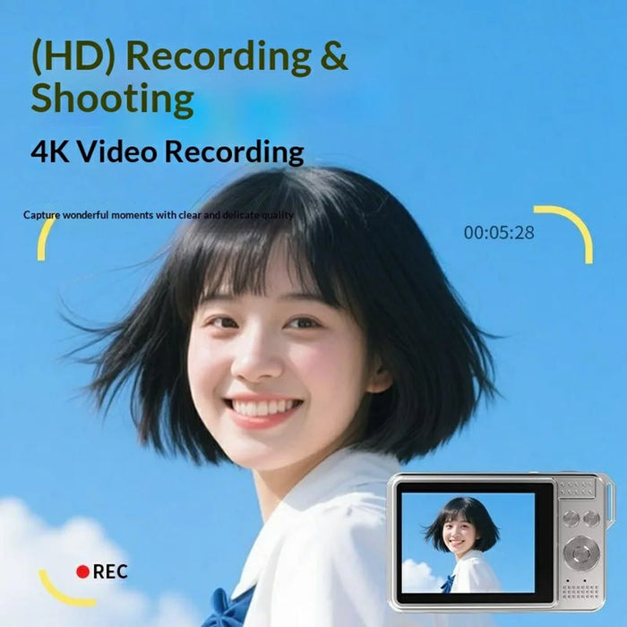 X800 2.8 Inch HD Digital Camera CCD Video Recording for Photo Taking - Silver - 3