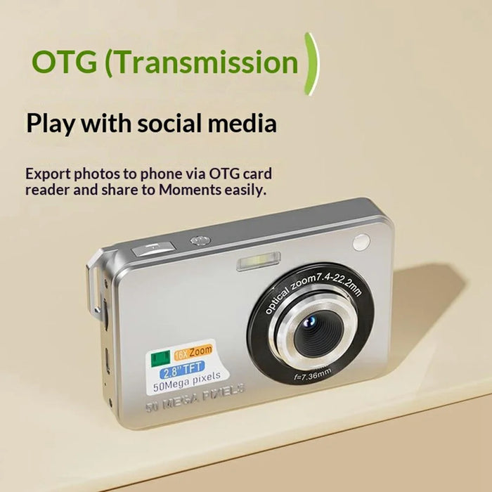 X800 2.8 Inch HD Digital Camera CCD Video Recording for Photo Taking - Silver - 4