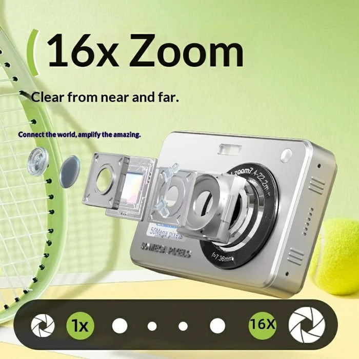 X800 2.8 Inch HD Digital Camera CCD Video Recording for Photo Taking - Silver - 5