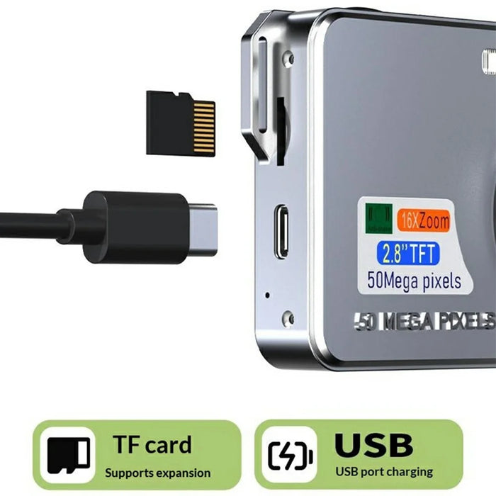 X800 2.8 Inch HD Digital Camera CCD Video Recording for Photo Taking - Silver - 7