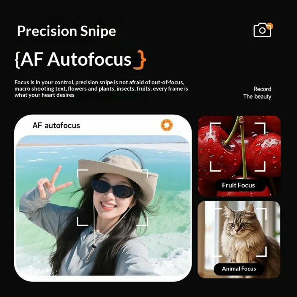 X18 2.4 Inch Flip Screen Digital Camera HD Video Recording CCD 16x Digital Zoom Camcorder - White - 5