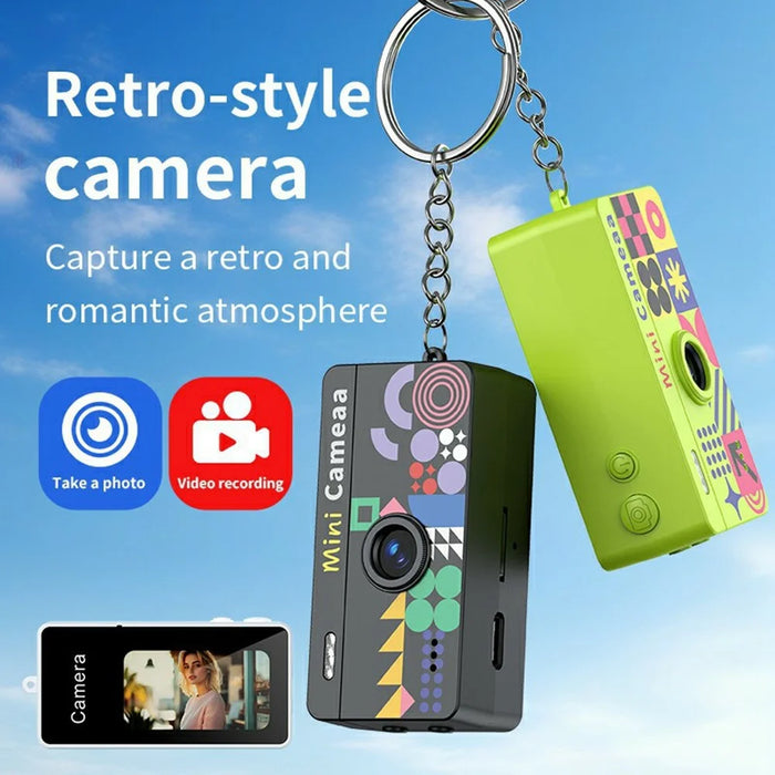 M9 1.47 Inch HD Photo Video CCD Thumb Camera Portable Keychain Mini Digital Camera with Flash  /  Filters - White - 3