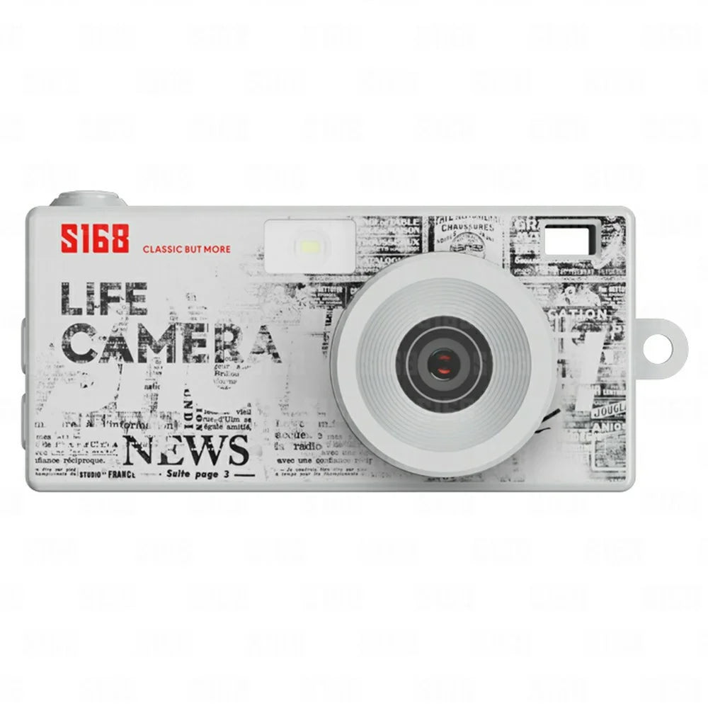 S168 1.47 Inch 2K HD Mini Digital Camera CCD Thumb Camera with Flash Light Loop Recording - Transparent - 1