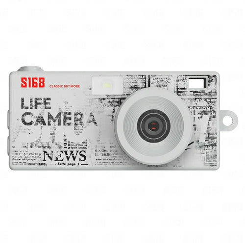 S168 1.47 Inch 2K HD Mini Digital Camera CCD Thumb Camera with Flash Light Loop Recording - Transparent - 1