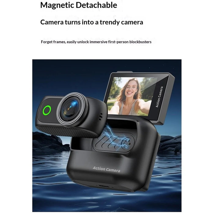 LK018 WiFi Mini Action Camera Thumb Size HD Sports Camera for Vlog Recording (without Memory Card) - Black - 3