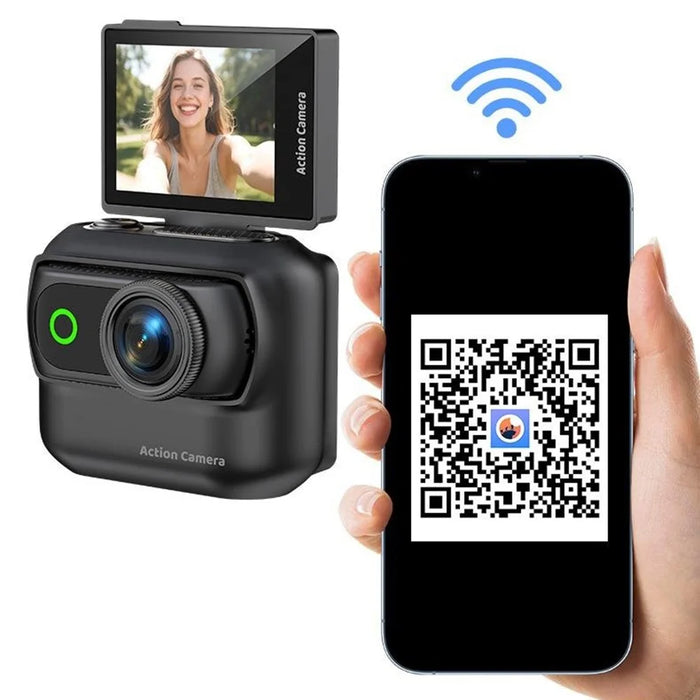 LK018 WiFi Mini Action Camera Thumb Size HD Sports Camera for Vlog Recording (without Memory Card) - Black - 5