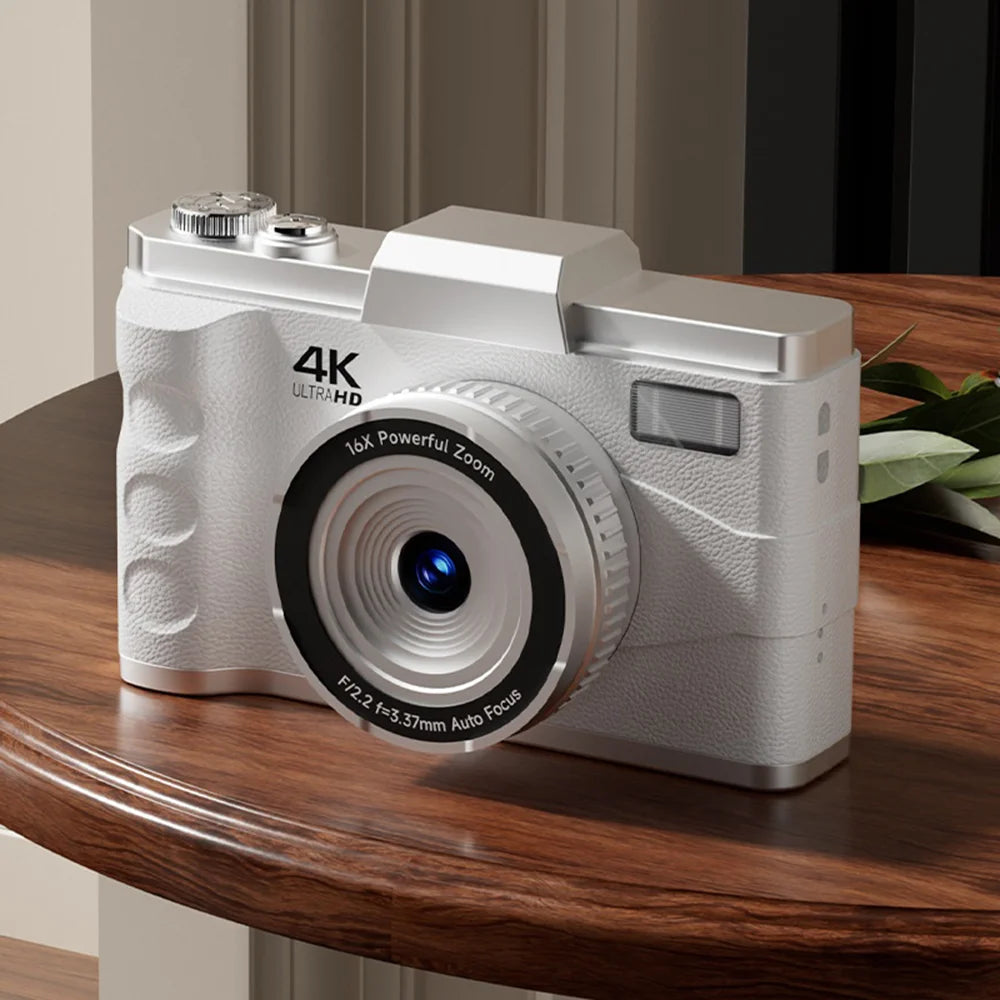 M13 Retro 64MP Digital Camera 16X Optical Zoom HD Video Recording 3.0 Inch LCD Screen Dual Lens Portable Camera - White - 1