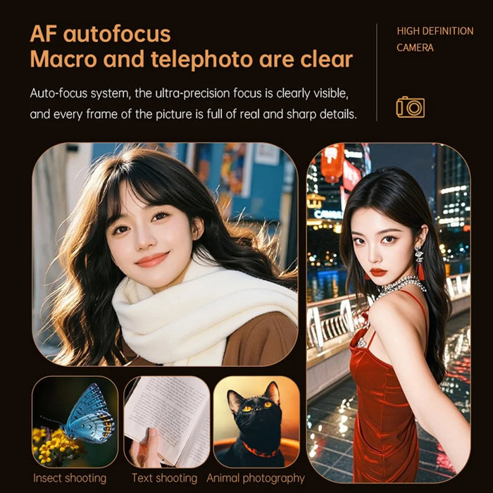 M13 Retro 64MP Digital Camera 16X Optical Zoom HD Video Recording 3.0 Inch LCD Screen Dual Lens Portable Camera - White - 7