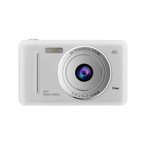 A1 50MP 8X Zoom Dual Lens Digital Camera 2.4 Inch IPS Screen 4K Video Recording Portable Retro CCD - White - 1