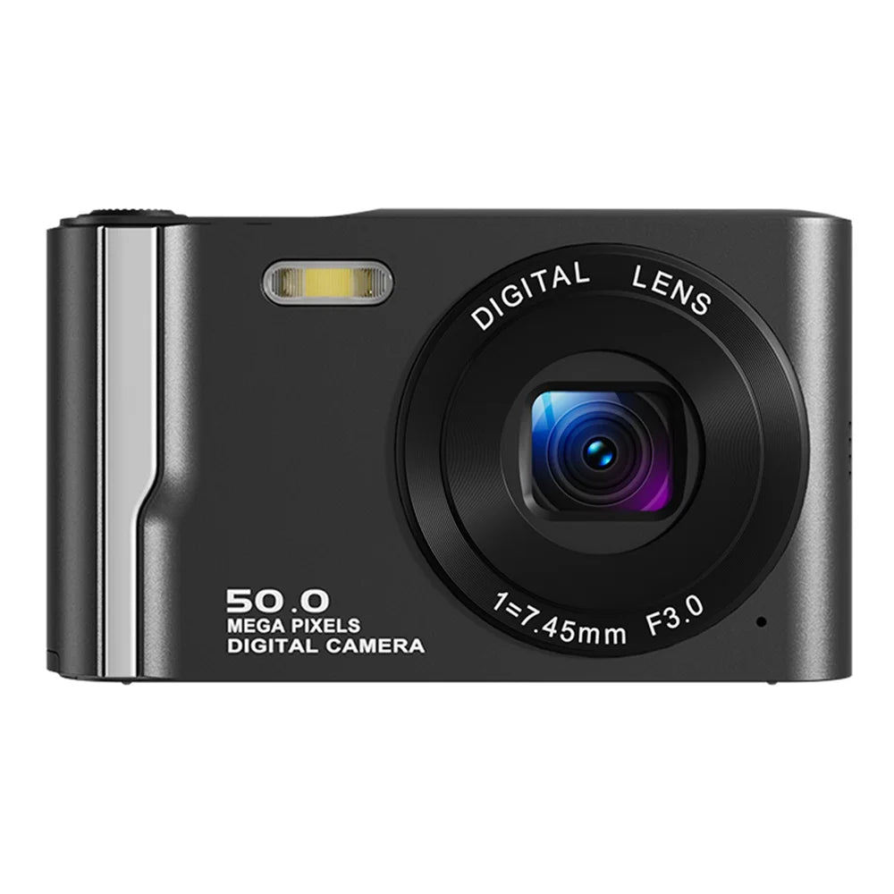M13 Digital Camera for Students 2.8 Inch LCD Screen 4K Video Recording Retro CCD Card Camera - Black - 1