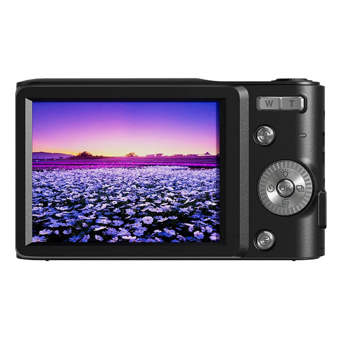 M13 Digital Camera for Students 2.8 Inch LCD Screen 4K Video Recording Retro CCD Card Camera - Black - 2