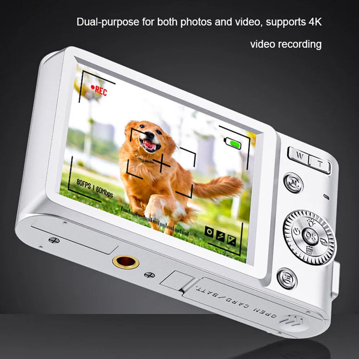 M13 Digital Camera for Students 2.8 Inch LCD Screen 4K Video Recording Retro CCD Card Camera - Black - 5