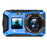 VP006 33ft Waterproof Camera with 1 Battery 4K UHD 56MP 2.8 + 1.4 Inch Dual Screen Underwater Digital Camera - Blue - 1