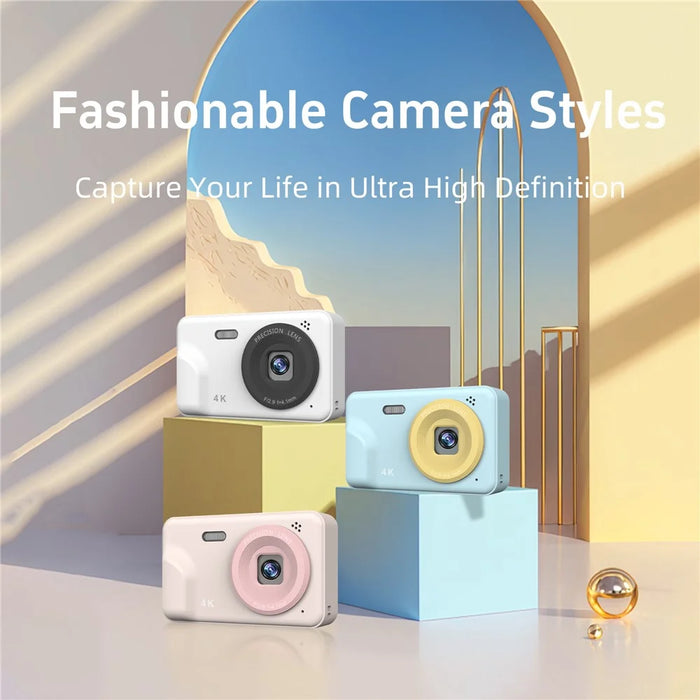 X2 Auto Focus 5X Optical Zoom Video Recorder 2.0 Inch IPS Screen 4K CCD Digital Camera - Blue - 3