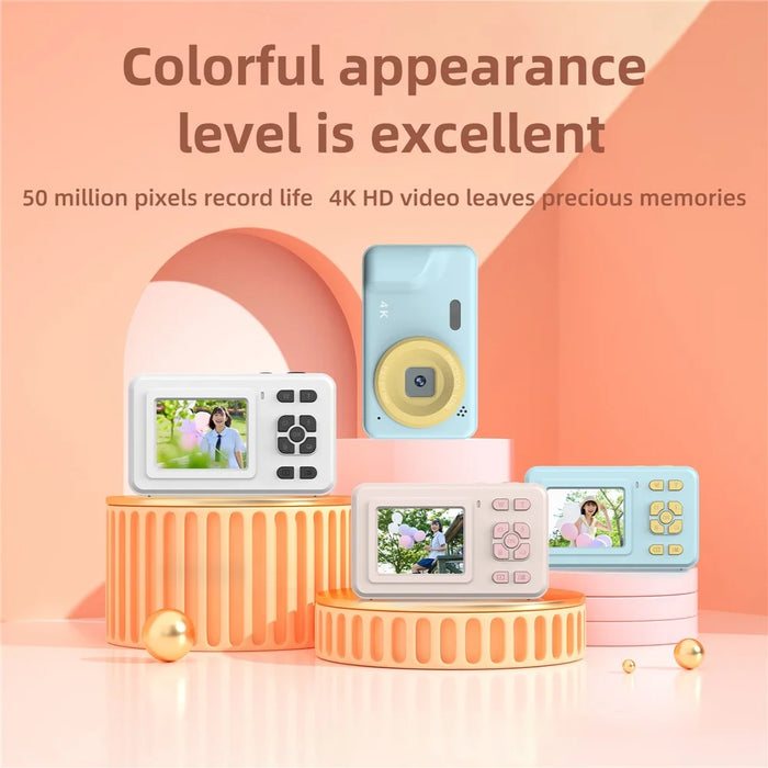 X2 Auto Focus 5X Optical Zoom Video Recorder 2.0 Inch IPS Screen 4K CCD Digital Camera - Blue - 4
