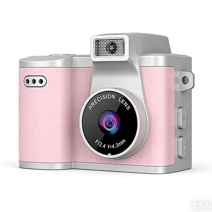 X8 Retro Mini Camera Thumb Size 0.96 Inch IPS Screen 1080P HD Video Recorder Built-in Flash - Pink - 1