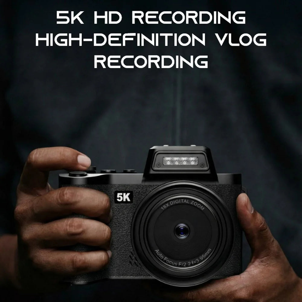 D75 2.83 Inch Digital Camera 5K Video 18X Zoom Flip Screen LED Flash WiFi High Definition Shooting Camera for Photography - 5