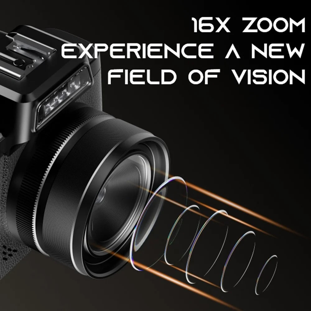 D75 2.83 Inch Digital Camera 5K Video 18X Zoom Flip Screen LED Flash WiFi High Definition Shooting Camera for Photography - 6