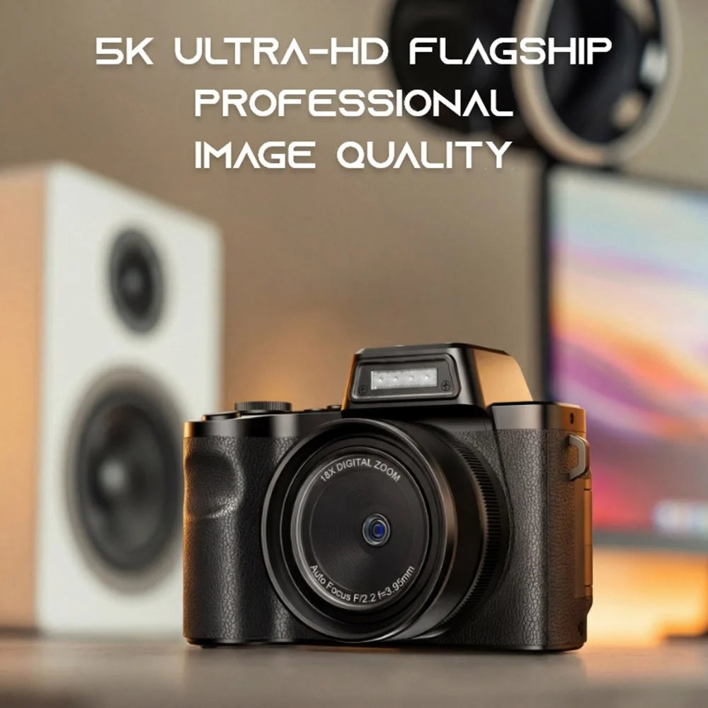 D75 2.83 Inch Digital Camera 5K Video 18X Zoom Flip Screen LED Flash WiFi High Definition Shooting Camera for Photography - 7