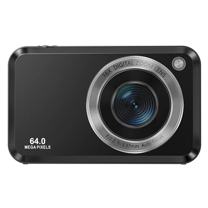 DC317L 4K Digital Camera 64MP Dual Lens 16X Zoom 2.8 Inch Display LED Flash Auto Focus High Definition Shooting Camera - Black - 2