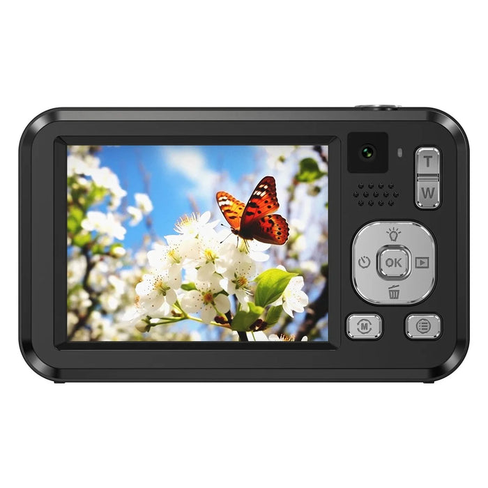 DC317L 4K Digital Camera 64MP Dual Lens 16X Zoom 2.8 Inch Display LED Flash Auto Focus High Definition Shooting Camera - Black - 3