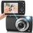 DC408X 5K Digital Camera 5X Optical Zoom Dual Lens 2.8 Inch Flip Touch Screen Autofocus Camera with LED Flash - Black - 1