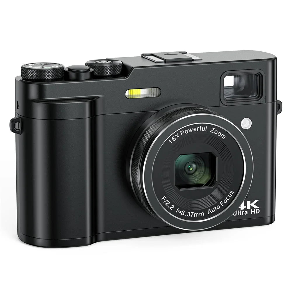 DC213 4K Digital Camera 48MP 16X Zoom 2.8 Inch IPS Display Auto Focus LED Light Vlogging Camera for Photography - Black - 2