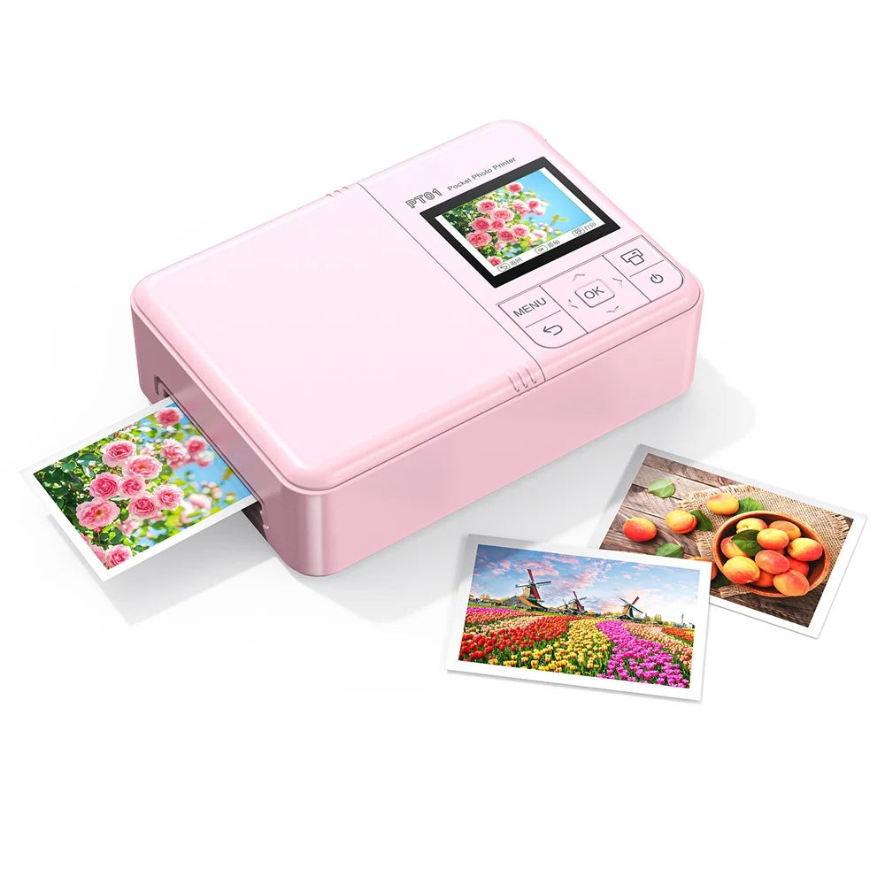 PT01 Portable Full Color Photo Printer 600DPI Color WiFi Inkjet 2.0 IPS Screen Picture Printer - 2