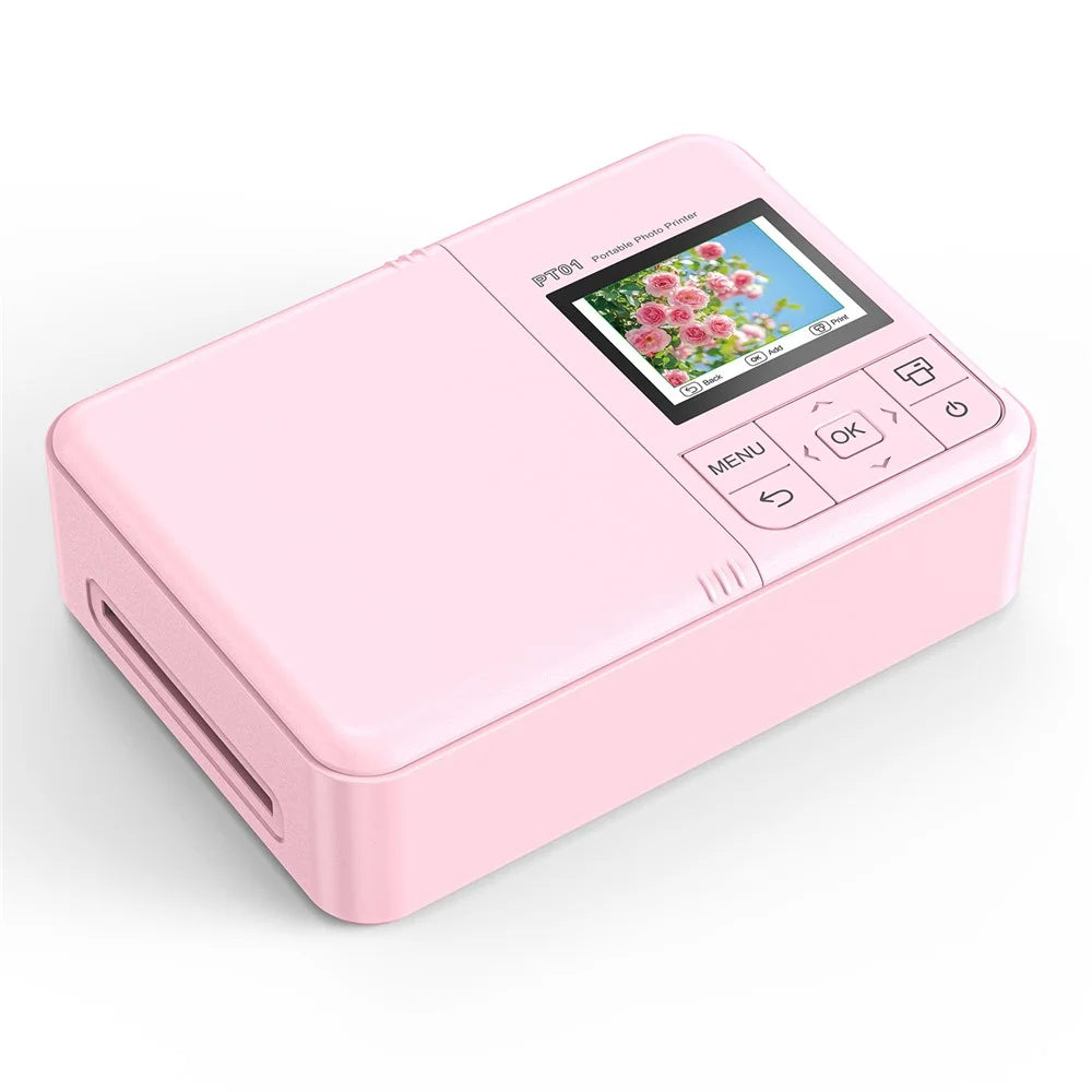 PT01 Portable Full Color Photo Printer 600DPI Color WiFi Inkjet 2.0 IPS Screen Picture Printer - 3