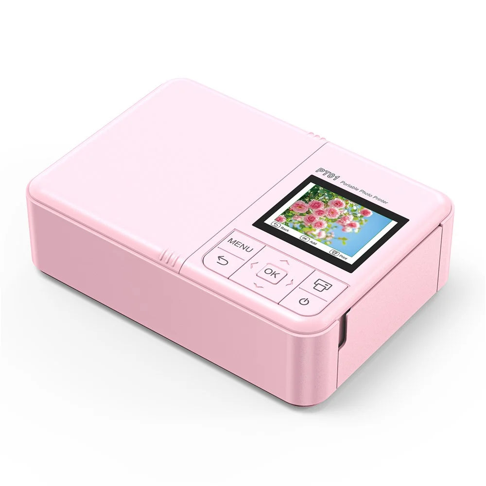 PT01 Portable Full Color Photo Printer 600DPI Color WiFi Inkjet 2.0 IPS Screen Picture Printer - 4