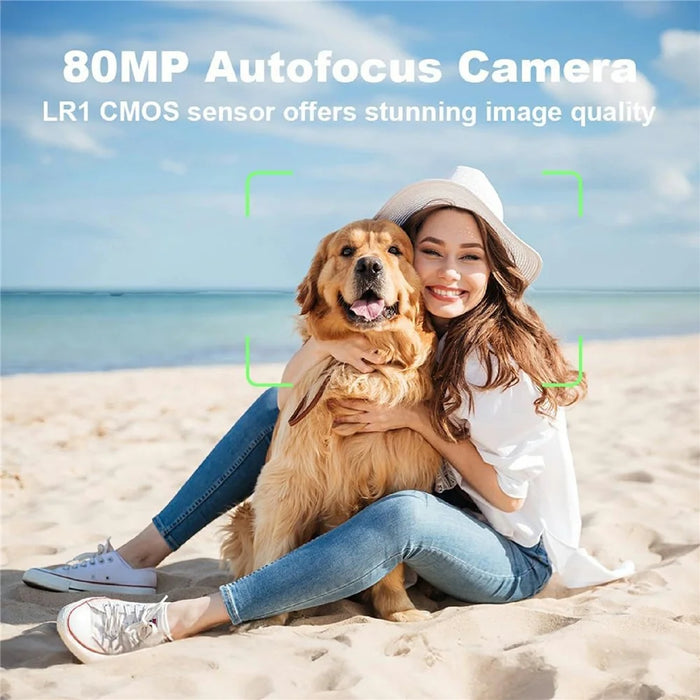 V03 3.5+2.0 Inch Dual Screen Digital Camera Dual Battery System 5K Video 80MP 18X Digital Zoom AF Autofocus Camera for Vlog Travel - 4