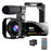 DV09 8K Digital Video Camera with External Microphone Lens Hood Handle Accessories 96MP 3.0 Inch Touch Screen 18X Zoom Camcorder - Black - 1